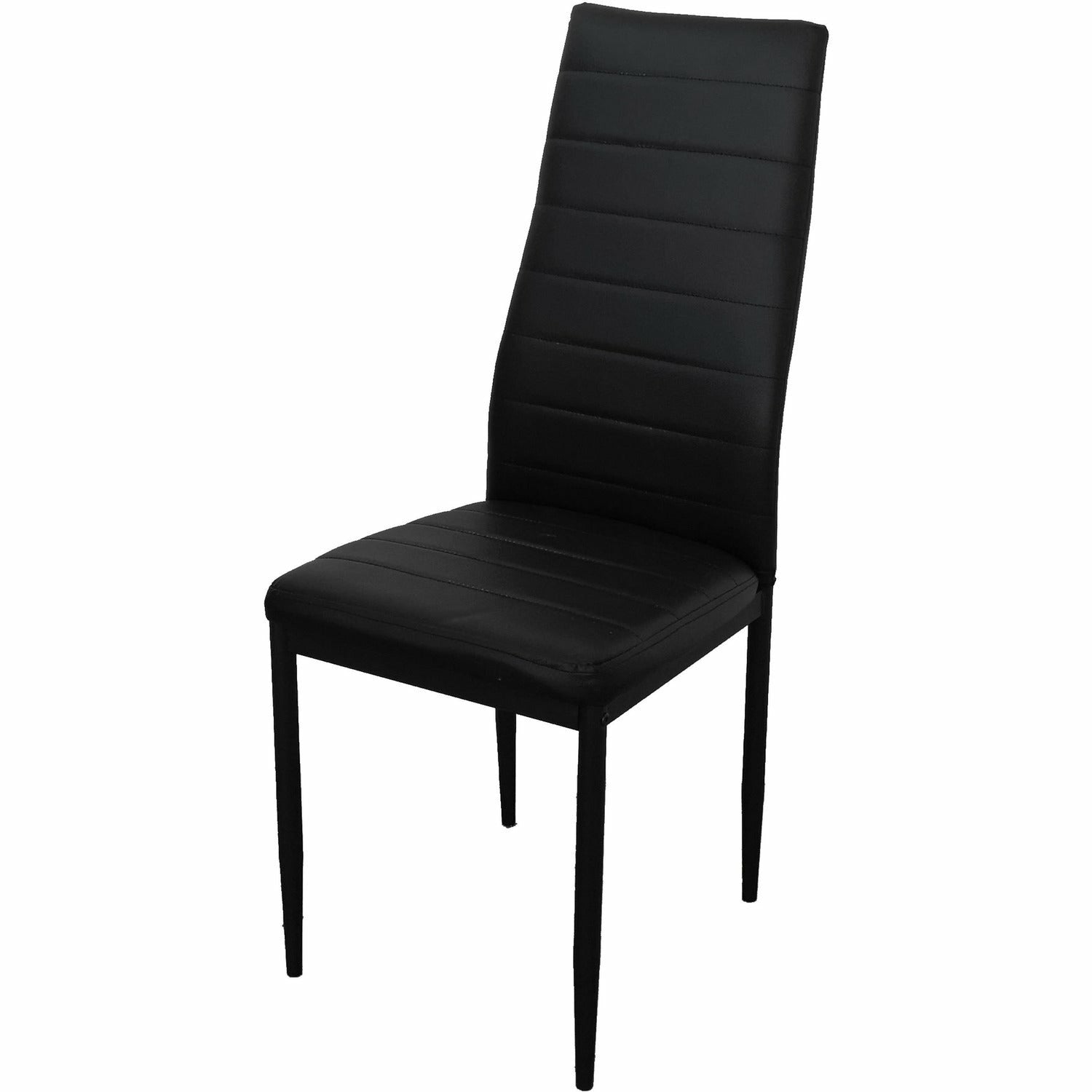 VESTIAMO CASA - Sedia da pranzo Nera in Acciaio e Poliuretano - h98x40,5x42 cm